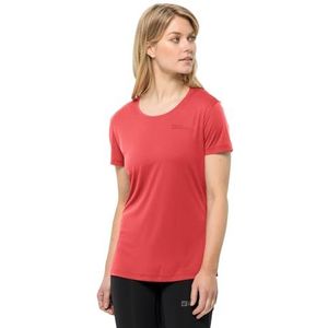 Jack Wolfskin Tech T W T-shirt, Hot Red, XS Dames, Helder rood, XS