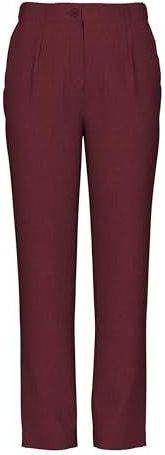 PIECES - PCKamil - Bandplooibroek - Kersrood - High Waist