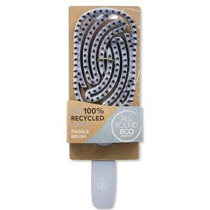All Round Eco, Paddle Geventileerde Smoothing Multi Tufted Haarborstel, 100% Gerecycled Plastic, Blauw