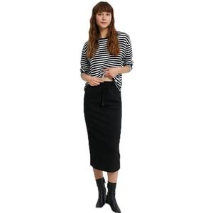 Koton Dames Trekkoord Midi Slit Potlood Rok, zwart (999), M