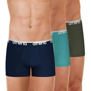 ATHENA - Boxershorts - Set van 3 - Blauw - Marine - Kaki - Katoen