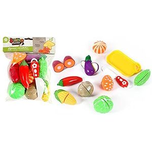 FLYPOP'S - Groenten Scratch om te Snijden - Imitatiespel - 018948 - Multicolor - Plastic - Keuken - Voedsel - Kinderspeelgoed - Speelkeukentje - 26 cm x 19 cm - Vanaf 3 jaar.