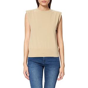 NA-KD Gewatteerde schoudertop voor dames, Kaki, XXS