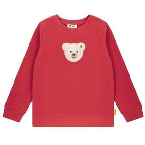 Steiff Sweatshirt EU maat 92 Cardinal, sweatshirt met lange mouwen voor kinderen, pullover met lange mouwen, babybovendeel, ideaal basic shirt, comfortabel en zacht, wasmachinebestendig, cardinal, 92