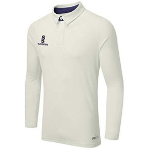 Surridge Sports Heren Ergo Cricket Shirt met lange mouwen - Navy, Medium