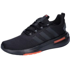 adidas Racer Tr23 Lage voetbalschoenen voor heren, Core Black Core Zwart Zonne-rood, 45 1/3 EU