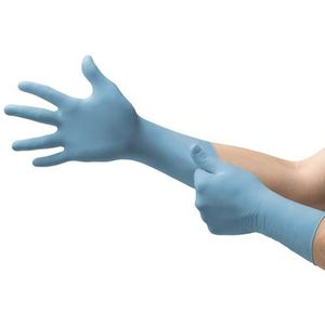 Ansell Touchntuff 92-670 Nitril Handschoenen, Bescherming Tegen Chemicaliën En Vloeistoffen, Bescherming Bij Mechanica-, Industriële En Chemische Werkzaamheden, Blauw, Maat M (100 Handschoenen)