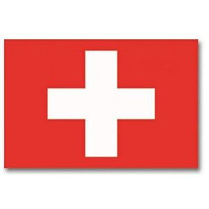 Mil-Tec Unisex - volwassenen vlag 16745000 vlag, Zwitserland, één maat