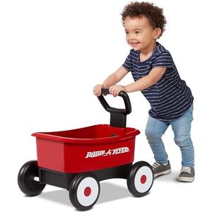 Radio Flyer Push & Pull Walker Wagon, 2-in-1 wagon, leeftijd 1-4, rood