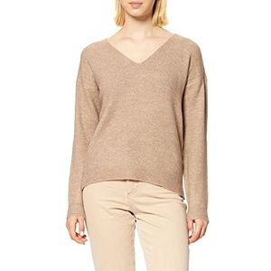 bestseller a/s Dames Pcperla Ls V-hals Knit Noos Bc Pullover, Silver Mink/Detail:cp, L