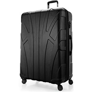 SUITLINE extra grote reiskoffer harde schaal koffer XL trolley rolkoffer met uitbreiding, zwart (zwart) - 88011069