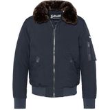 SCHOTT - Airlines - Jack - Marineblauw - Polyester - Afneembare Kraag - Bomberjasje
