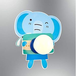 Homemania wandlamp Elephant Applique, blauw 16 x 16 x 19 cm, 1 x E27 24W