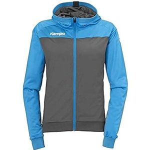 Kempa Prime Multi Jacket Women Handball jas met capuchon voor dames, antraciet, blauw, M