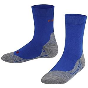 FALKE Uniseks-kind HardloopSokken RU4 K SO Katoen Functioneel Material Anti-blaar 1 Paar, Blauw (Cinque Terre 6524), 35-38