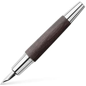 Faber-Castell 148200 - vulpen e-motion hout/chroom, inclusief geschenkverpakking vulpenhouder M peren-hout zwart