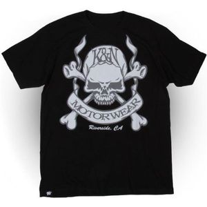 K en N 88-6065-M T-Shirt Skull and Bones - Zwart