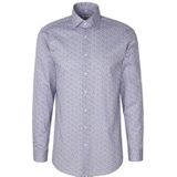 Seidensticker Overhemd lichtblauw, Bloemen