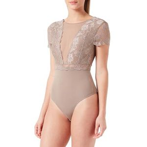 PIECES Dames Pcsicca Ss Bodystocking Noos Body, fossiel, XS