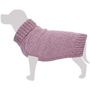 Gevlochten gebreide trui lichtroze - M/30 cm - kleding voor honden - helpt tegen kou te beschermen, accessoires - jassen, sweatshirt, truien, vesten, jassen, sweesters, waterdicht en meer
