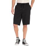 JP 1880 Heren linnenlook bermuda broek, zwart, 3XL