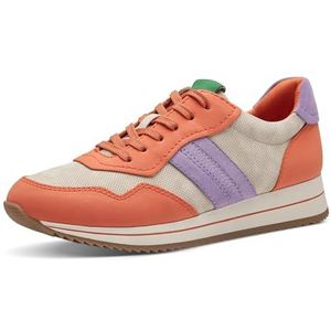 Jana Platte damessneakers met dikke zool Vegan, oranje, 36 EU