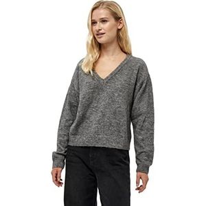 Minus Amia gebreide trui voor dames, donkergrijs gemêleerd, XL