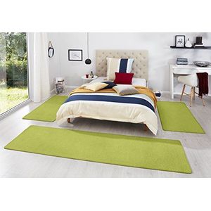 Hanse Home Bedomranding Fancy, effen groen, 3-delig (2 x 67x140 cm, 1 x 67x250 cm)