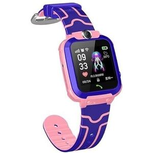 杭州海康威视数字技术股份有限公司 XO Smartwatch voor kinderen, 3,6 cm (1,44 inch), camera aan de voorkant, siliconen band, magnetisch opladen, roze/paars