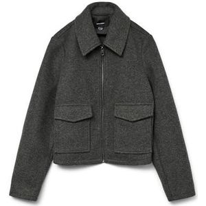 Vero Moda - Vmsafir Short Jacket Ga Noos - Jas - Dark Grey Melange