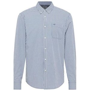 MUSTANG Chester herenhemd met button-down-kraag, Gingham Middenblauw 12796, S