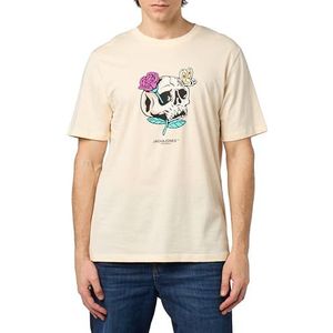 JACK & JONES JORTAMPA Tee SS Crew Neck 2 FST, Botercrème., L