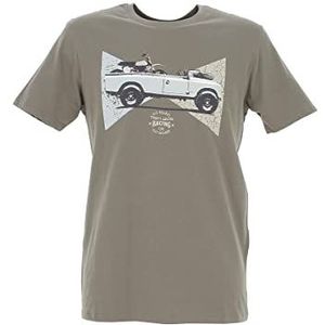 Teddy Smith T-shirt met ronde hals - T-Cars MC, Turbulentie kaki groen, M