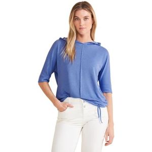 Street One Fijn Knit Look Hoody Shirt voor dames, Warm Lichtblauw, 44