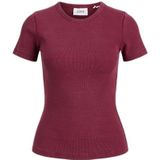 T-shirt - Effen - Jersey - Ronde Hals - Kwartmouw