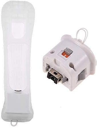 Zerone 2 PCS Motion Plus Adapter Met Siliconenhoes Voor Remote Controller - Externe Sensor Accessoire Voor U Afstandsbediening (Wit)