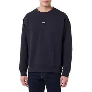 BOSS GREEN - Stenson - Sweatshirt - Dark Blue - Oversized Fit - Ronde Hals
