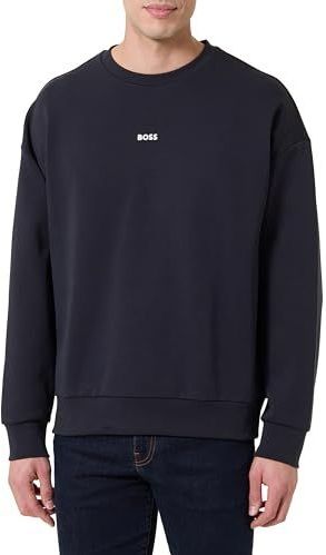 BOSS GREEN - Stenson - Sweatshirt - Dark Blue - Oversized Fit - Ronde Hals
