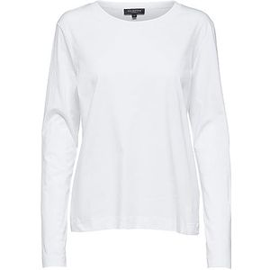SELECTED FEMME Dames T-shirt met lange mouwen, wit, XS