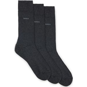 BOSS Heren 3P RS Uni CC driepak middelhoge sokken van stretchstof, Charcoal12., 43-46 EU