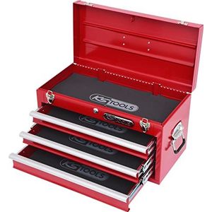 KS Tools 891.0003 Gereedschapkist +3 schuifladen-rood, 508x255x303mm
