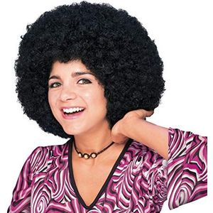 Rubie 's Officiële Afro Pruik Zwart Eén Maat Voor Volwassenen