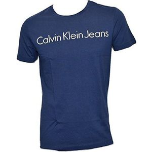 Calvin Klein Heren Treasure Cn Tee Ss T-shirt, Blauw (blauwe dieptepunten), XS