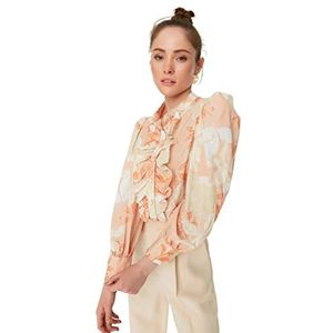 Trendyol Dames Orange Steep Collar Shirt, 36