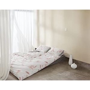 Calvin Klein Shadow Grid Floral Double, 200x200 CM Dekbedovertrek, Blush