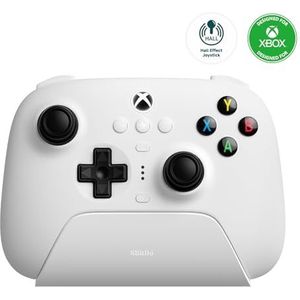8Bitdo Ultimate 3-mode Controller for Xbox, Hall Effect Joysticks, Compatible with Xbox Series X|S, Xbox One, Windows, and Android - Officially Licensed (White)