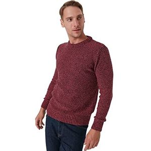 TRENDYOL Herentrui met ronde hals, effen sweatshirt, roze (dusty rose), M