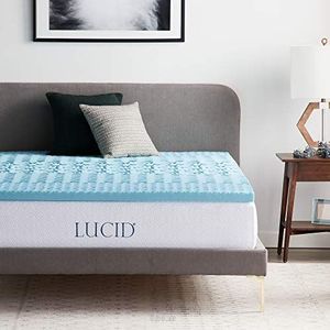 LUCID 5cm matras topper met zones en verkoelend gelgeheugenschuim, 120 x 190 cm