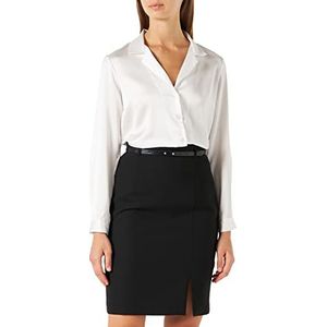 s.Oliver BLACK LABEL - Damesrok - Grijs/Zwart - Regular Fit - Hoge Tailleband