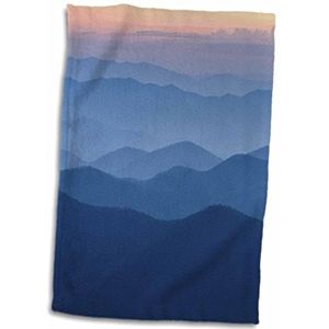3dRose North Carolina, Smoky Mountains, Dusk From Blue Ridge Parkway handdoek, wit, 40,5 x 55,5 cm